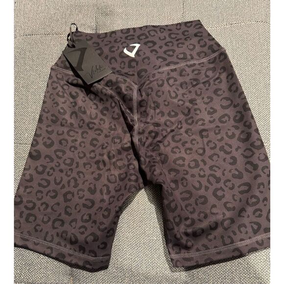 NWT Violate the Dress Code black gray leopard shorts size small - Picture 5 of 6